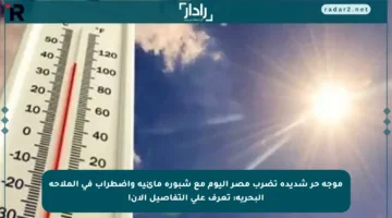 موجة حر شديدة تضرب مصر اليوم مع شبورة مائية واضطراب في الملاحة البحرية: تعرف على التفاصيل الآن!